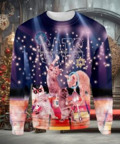 Cats And The Dreidel And The Silver Spoon Ugly Christmas Sweater