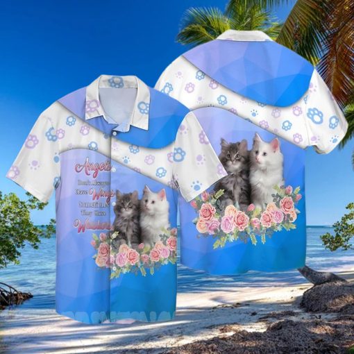 Cats Angels Do Not Always Have Wings Sometimes They Have Whiskers Summer Time Hawaiian Shirt