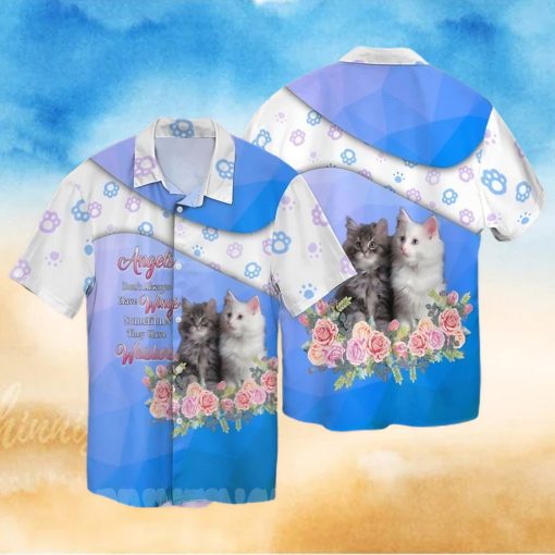 Cats Angels Do Not Always Have Wings Sometimes They Have Whiskers Summer Time Hawaiian Shirt