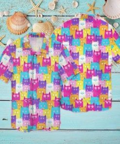 Cats Colorful Hawaiian Shirt Impressive Gift For Men And Women