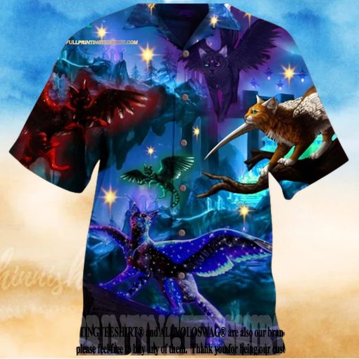 Cats Fly Love Dark Father’s Day Cat Vintage Beach Full Printing Hawaiian