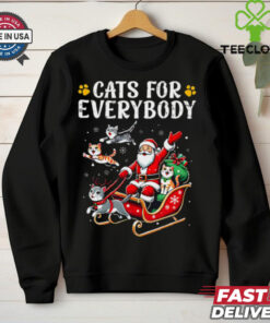Cats For Everybody Christmas Cat Funny Xmas Men Women Santa T Shirt 1 Cats For Everybody Christmas Cat Funny Xmas Men Women Santa T Shirt