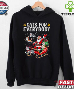 Cats For Everybody Christmas Cat Funny Xmas Men Women Santa T Shirt 2 Cats For Everybody Christmas Cat Funny Xmas Men Women Santa T Shirt