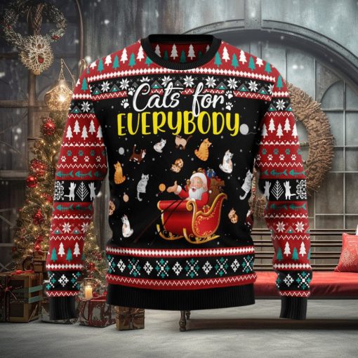 Cats For Everybody Merry Christmas Ugly Christmas Sweater Funny Christmas Gift For Family