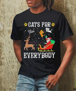 Cats For Everybody Santa Funny Men Kids Women Christmas T Shirt