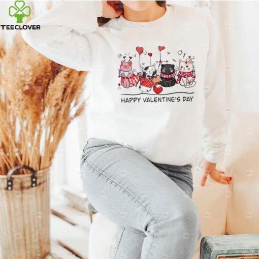 Cats Happy Valentine’s Day hoodie, sweater, longsleeve, shirt v-neck, t-shirt