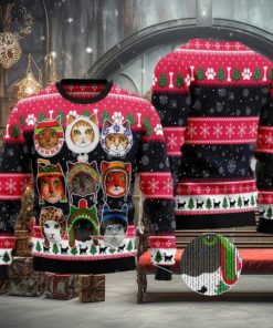 Cats In Winter Lovely Cats Ugly Christmas 3D Sweater