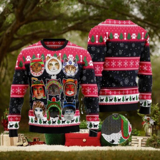 Cats In Winter Lovely Cats Ugly Christmas 3D Sweater