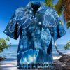 Cats Love Blue Neon Vintage Beach Button Down Full Printed Hawaiian Shi