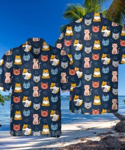 Cats Lover Hawaiian Beach Tropical Hawaii Shirt 3D Hawaiian Shirt