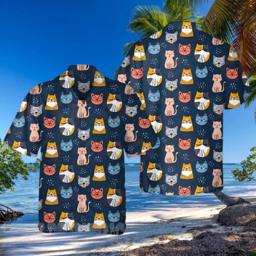 Cats Lover Hawaiian Beach Tropical Hawaii Shirt 3D Hawaiian Shirt