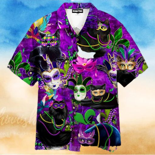 Cats Mardi Gras Carnival HL1536 All Over Print Hawaiian Shirt