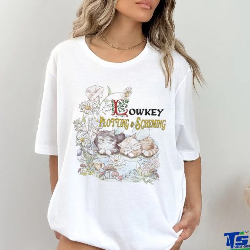 Cats and flowers lowkey plotting and scheming hoodie, sweater, longsleeve, shirt v-neck, t-shirt