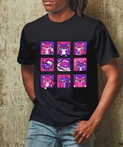 Cats in Stem cats with Jobs pixel art shirt