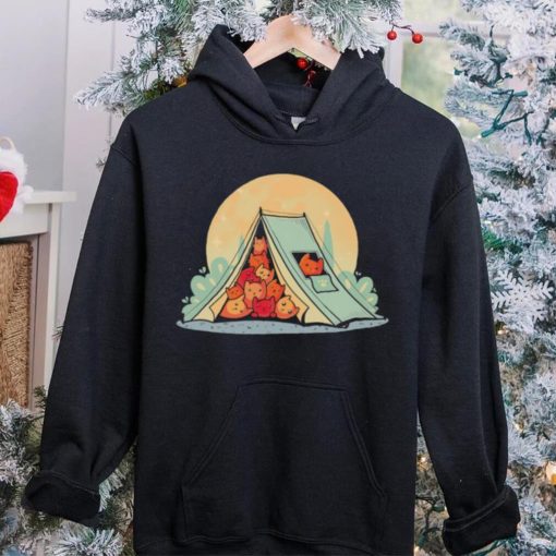 Cats in a tent under the full moon Cat Camping hoodie, sweater, longsleeve, shirt v-neck, t-shirt