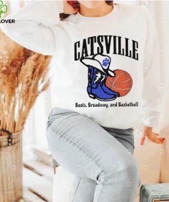 Catsville boots broadway and basketball shirt
