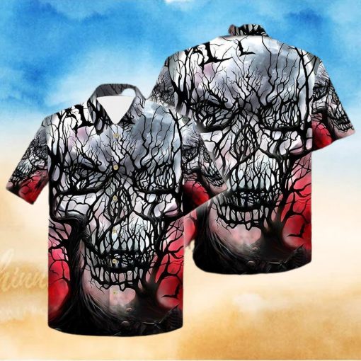 Buy Skull Branches Hollow Night 3d All Over Hawaiian Shirtt