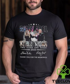 Billy Joel Stevie Nicks Two Icons One Night 2023 Thank You For The Memories T Shirt