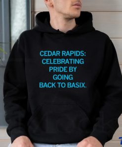 Cedar Rapids celebrating Pride by going back to basix 2023 shirt