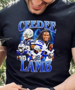 CeeDee Lamb number 88 Dallas Cowboys football player portrait lightning shirt