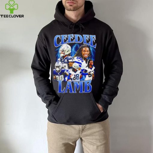 CeeDee Lamb number 88 Dallas Cowboys football player portrait lightning hoodie, sweater, longsleeve, shirt v-neck, t-shirt