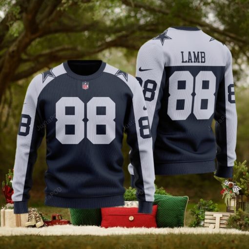 Ceedee Lamb 88 NFL Dallas Cowboys Christmas Ugly Xmas Sweater