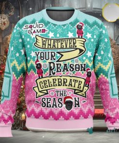 Celebrate The Season Squid Game 3D Ugly Christmas Sweater Unisex Christmas Sweater For Men And Women