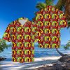 Dinosaur Flame Billiards Hawaiian Aloha Shirts