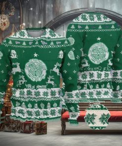 Celtic F.C SPFL Personalized Ugly Christmas Sweater