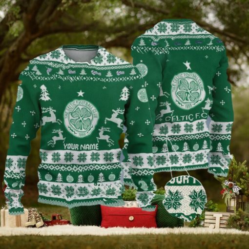 Celtic F.C SPFL Personalized Ugly Christmas Sweater