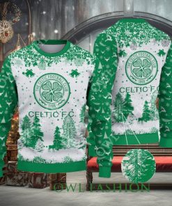 Celtic F.C. SPFL Scottish Snow Fall Pine Ugly sweater