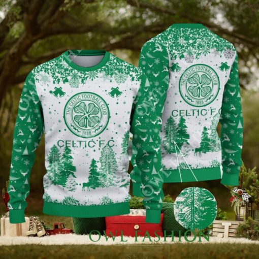 Celtic F.C. SPFL Scottish Snow Fall Pine Ugly sweater