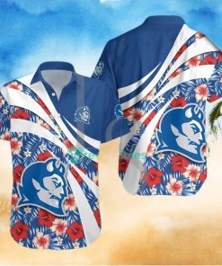 Central Connecticut Blue Devils NCAA Hibiscus Tropical Flower Hawaiian Shirt