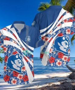 Central Connecticut Blue Devils NCAA Hibiscus Tropical Flower Hawaiian Shirt