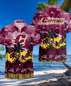 Central Michigan Chippewas Palms Tree Hawaiian Shirt