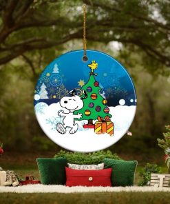 Ceramic Circle Ornament Snoopy Copy