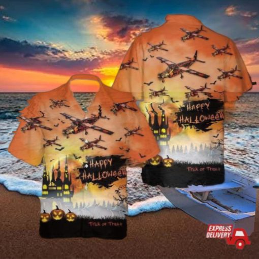 Cessna 208 Halloween Hawaiian Shirt