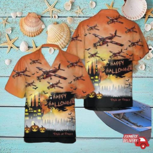 Cessna 208 Halloween Hawaiian Shirt