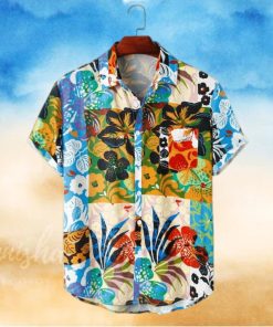 ChArmkpR European and American men s Hawaiian holiday style flower contrast creative stitching printed hoodie, sweater, longsleeve, shirt v-neck, t-shirt