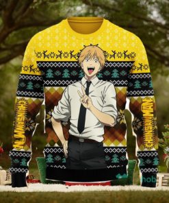 Chainsaw Man Denji Ugly Christmas Sweater Anime Xmas Men And Women Cute Christmas Gift