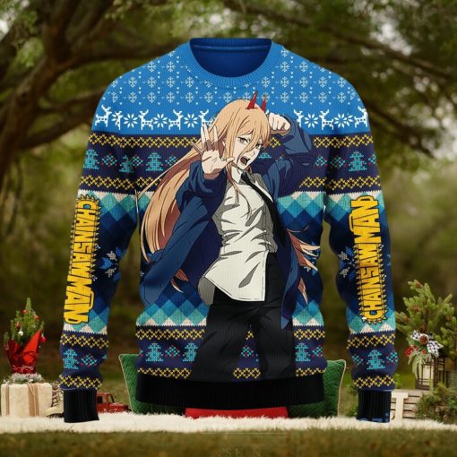 Chainsaw Man Power Ugly Christmas Sweater Anime Xmas Men And Women Christmas Gift
