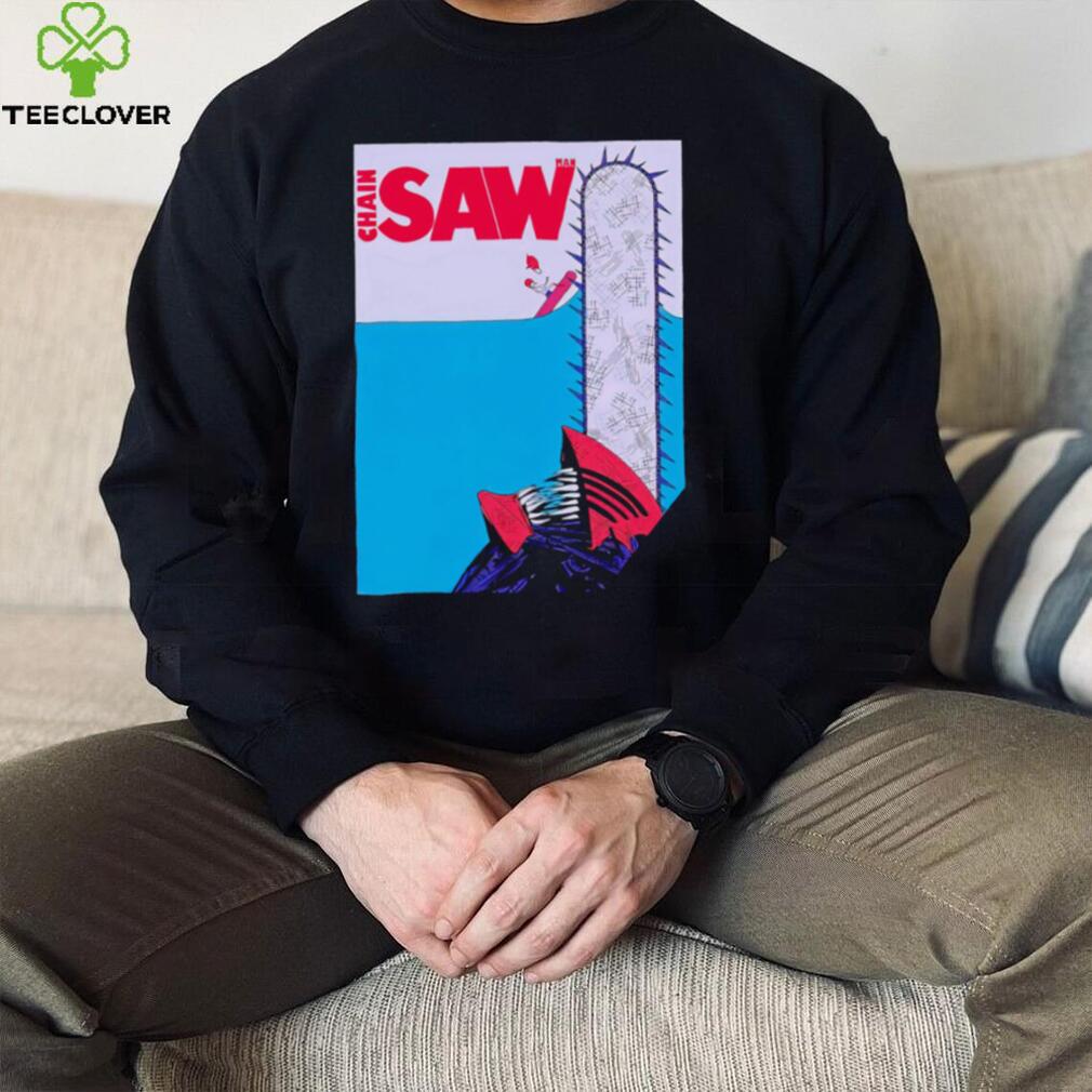 Chainsaw Man X Paw Deep Blue Saw Chain Saw shirt Chainsaw Man X Paw Deep Blue Saw Chain Saw shirt