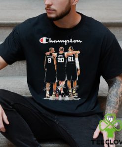 Champion 9 Parker 20 Ginobili and 21 Duncan signatures shirt