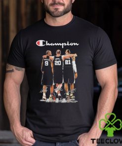 Champion 9 Parker 20 Ginobili and 21 Duncan signatures shirt