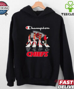 Champion Abbey Road Chiefs Patrick Mahomes Travis Kelce Kareem Hunt and Andy Reid shirt