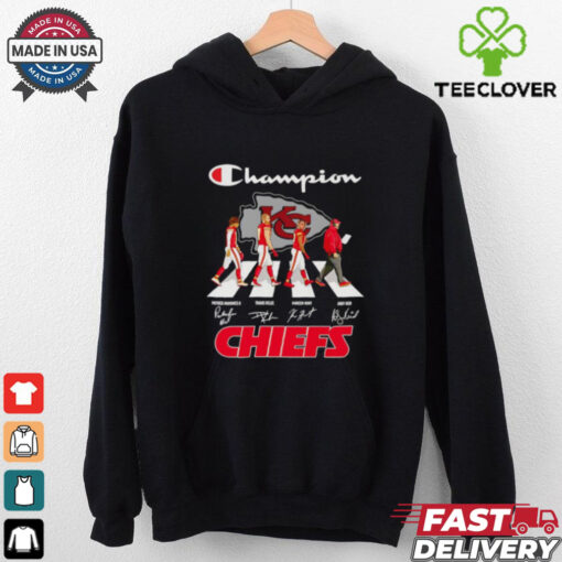 Champion Abbey Road Chiefs Patrick Mahomes Travis Kelce Kareem Hunt and Andy Reid shirt