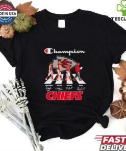 Champion Abbey Road Chiefs Patrick Mahomes Travis Kelce Kareem Hunt and Andy Reid shirt