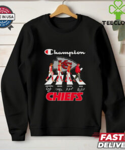 Champion Abbey Road Chiefs Patrick Mahomes Travis Kelce Kareem Hunt and Andy Reid shirt