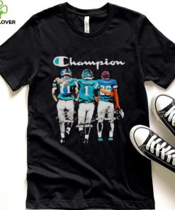 Champion Aj Brown And Jalen Hurts And Miles Sanders Signatures shirt