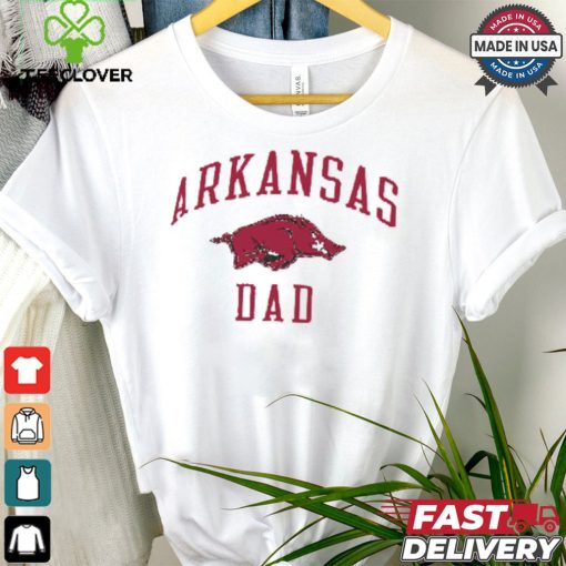 Champion Arkansas Razorbacks Grey Dad Number One Short Sleeve Fashion T Shirt